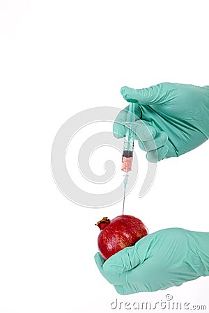 GMO food genetically modified fruit Stock Photo