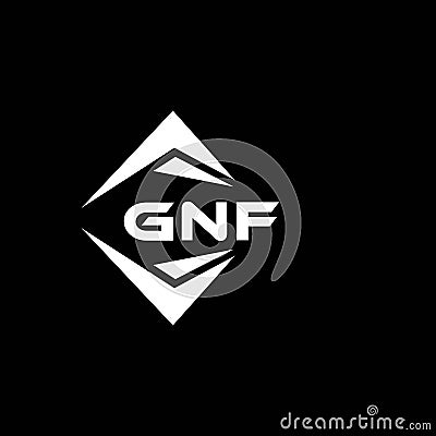 GNF abstract technology logo design on Black background. GNF creative initials letter logo concept Vector Illustration