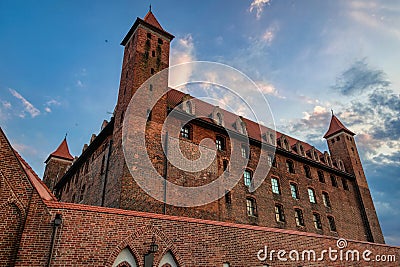 Ancient beautiful gothic teutonic Gniew Castle Stock Photo