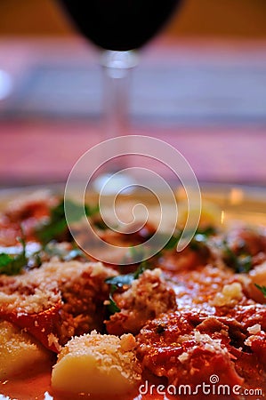 Gnocchi pasta Stock Photo