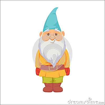 Gnomes. Funny dwarf Vector Illustration