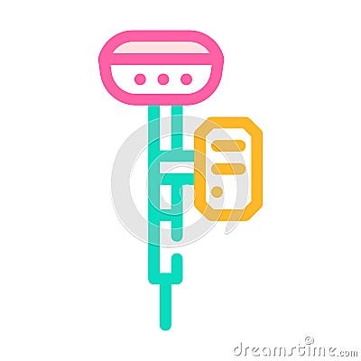 Gnss receivers color icon vector illustration flat Vector Illustration