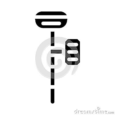 Gnss receivers glyph icon vector illustration black Vector Illustration