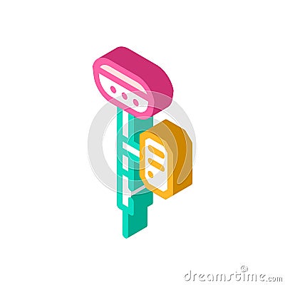 Gnss receivers isometric icon vector illustration color Vector Illustration