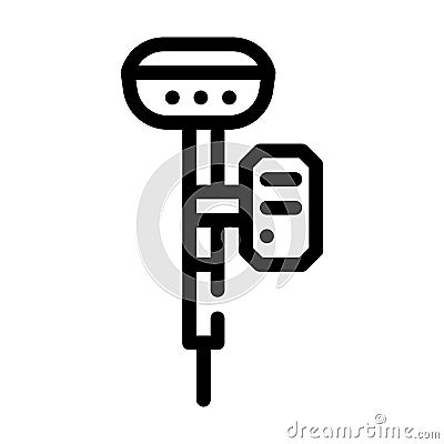 Gnss receivers line icon vector illustration black Vector Illustration