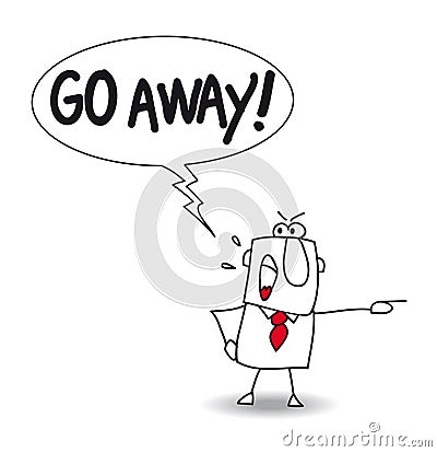 Go away Vector Illustration