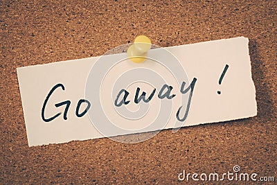 Go away Stock Photo