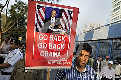 Go Back Barak Obama. Editorial Stock Photo