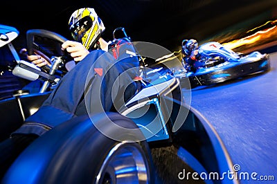 Go-Kart Race Stock Photo