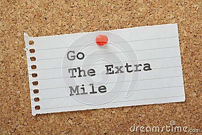 Go The Extra Mile Stock Photo