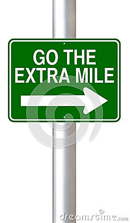 Go the Extra Mile Stock Photo