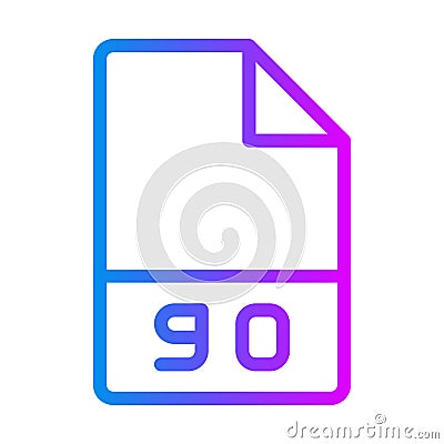 Go file type, document symbol, sleek and stylish gradient icons for coders. vector illustration Vector Illustration