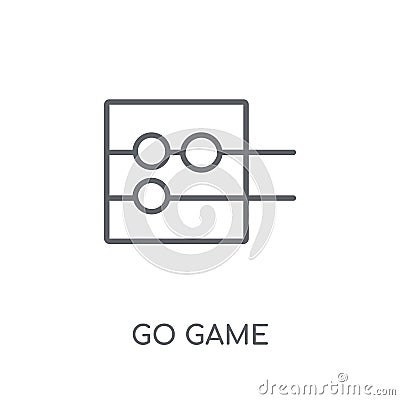 Go game linear icon. Modern outline Go game logo concept on whit Vector Illustration