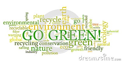 Go Green! Vector Illustration