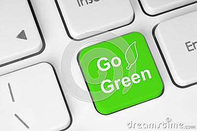 Go green button Stock Photo