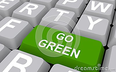 Go green concept Stock Photo
