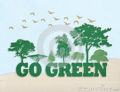 Go Green concept Stock Photo