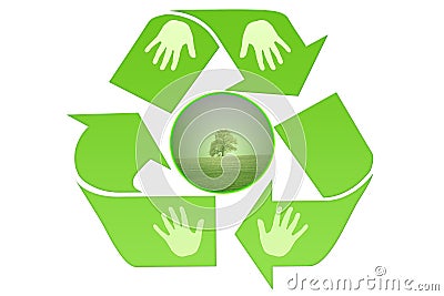 Go green recycle Stock Photo