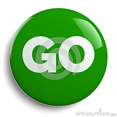 Go Green Round Sign Label Stock Photo