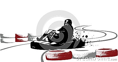 Go-kart Vector Illustration