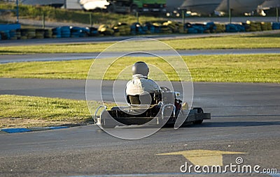 Go-kart racer Stock Photo