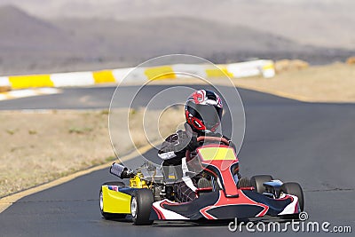 Go Kart Racer Stock Photo