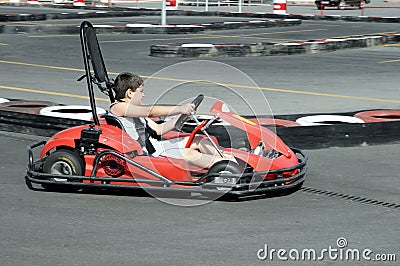 GO kart racing Stock Photo