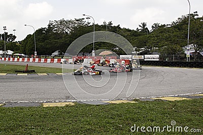 Go kart racing sports Editorial Stock Photo