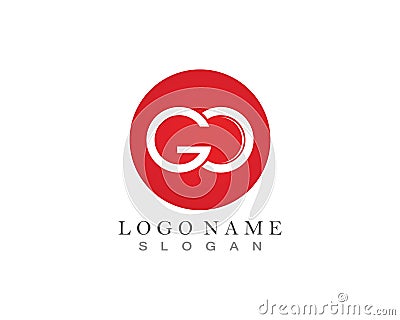 GO Letters Logos Vector Illustration