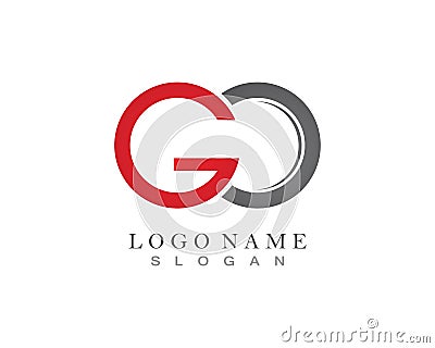 GO Letters Logos Vector Illustration