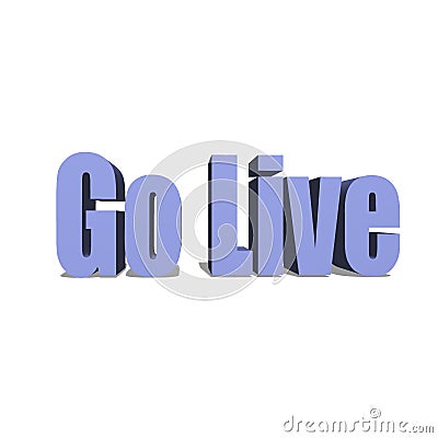 Go live logo Stock Photo