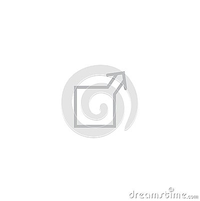 Go to icon design. Flat icon design of the linked website. Vector Illustration