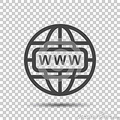 Go to web icon. Internet flat vector illustration for website on Vector Illustration