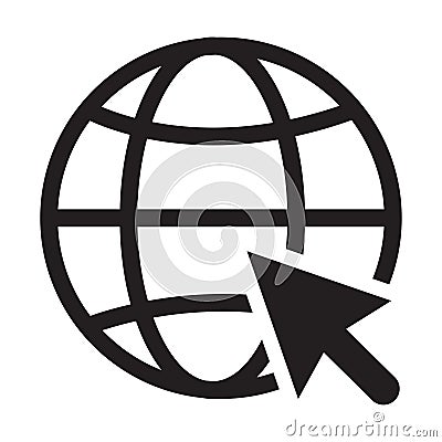 Go to website icon vector.Internet icon vector Vector Illustration