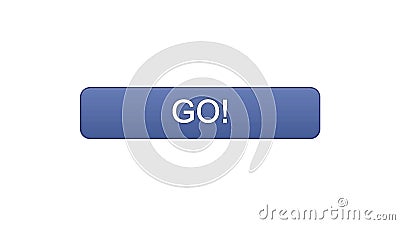 Go web interface button violet color, education development, site design Stock Photo