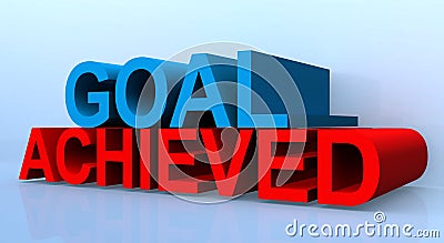 Goal achieved graphic Stock Photo