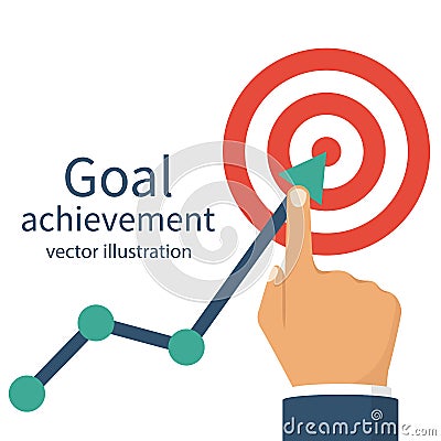 Goal achievement. Ambition business Vector Illustration