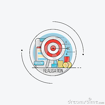 Goal business concept Vector Illustration