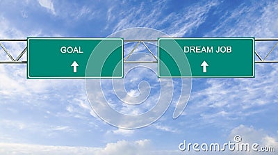 Goal and dream job Stock Photo
