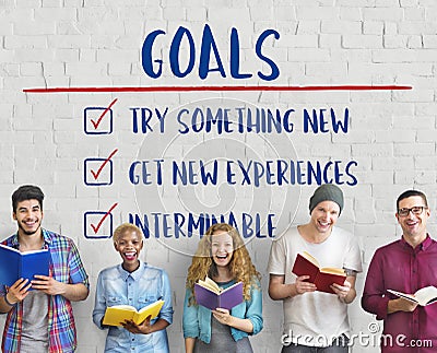 Goal Explore Aim Ambition Inspire Concept Stock Photo