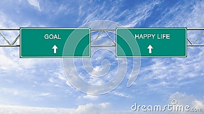 Goal and happy life Stock Photo