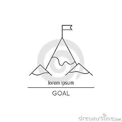 Goal line icon Vector Illustration