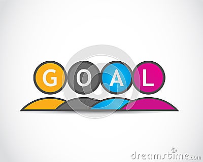 Goal, Objective, Target Group Vector Illustration