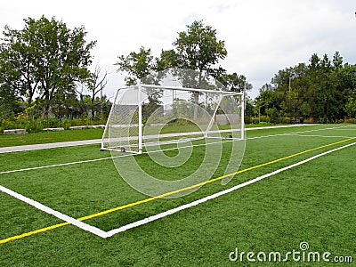 Goal posts Stock Photo