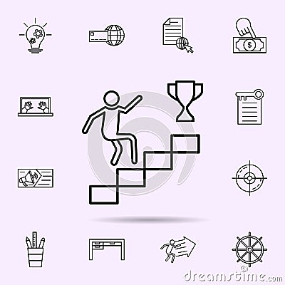 goal seeking behavior icon. Universal set of web mix for website design and development, app development Stock Photo