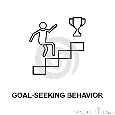 goal seeking behavior line icon Stock Photo