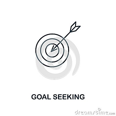 Goal Seeking outline icon. Premium style design from project management icons collection. Simple element goal seeking icon. Ready Stock Photo