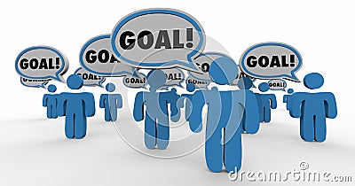 Goal Shared Mission Objective Team People Working Together Stock Photo