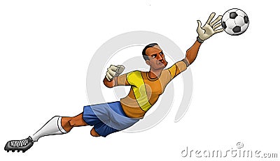 The goalkeeper Stock Photo