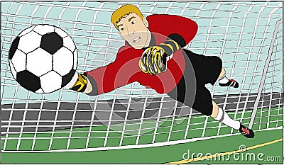 Goalkeeper Vector Illustration